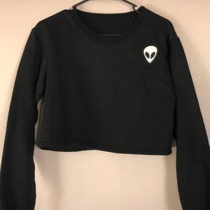 Alien Crop Top Sweater